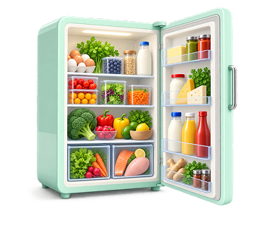 Open fridge
