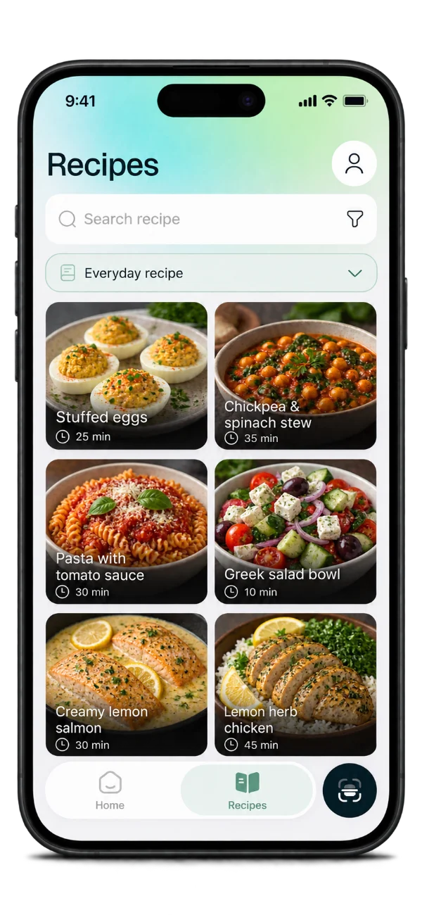 WhatDish recipes screen